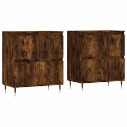 Helloshop26 - Buffet bahut commode armoire meuble de rangement organisateur cuisine salle de séjour salons lot de 2 bois 02_0036755 - 3000213041255_0