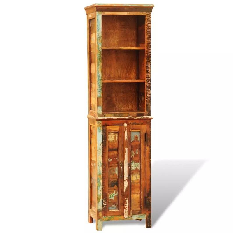 Helloshop26 - Étagère armoire meuble design bibliothèque en bois recyclé style vintage 2702009/2 - 3001582563225_0