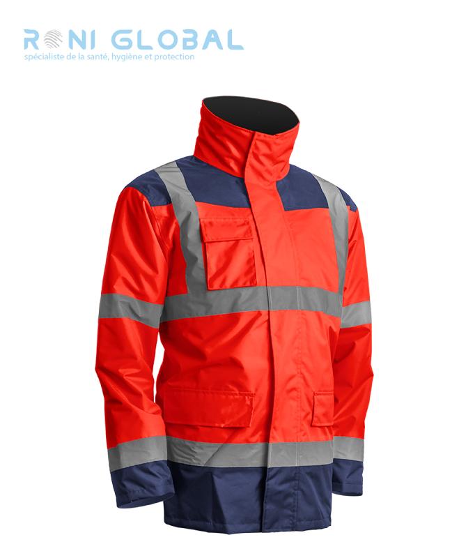 PARKA DE TRAVAIL 4EN1 HAUTE VISIBILITÉ ANTI-PLUIE ET ANTI-FROID MULTICOUCHES ET MANCHES AMOVIBLES CLASS 3 - KANATA COVERGUARD_0