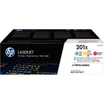 Lot de 3 cartouches laser HP CF253XM - cyan, magenta, jaune - haute capacité_0