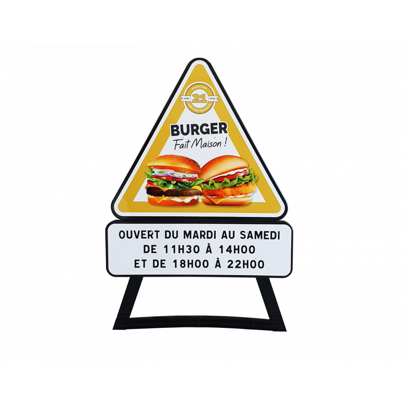 Panneau personnalisé Restaurant - gamme Innov ou Traduction - WP Signalisation_0