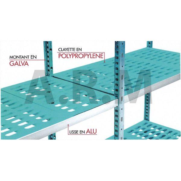 Rayonnage galvanisé à clayettes pour réserves sèches_0