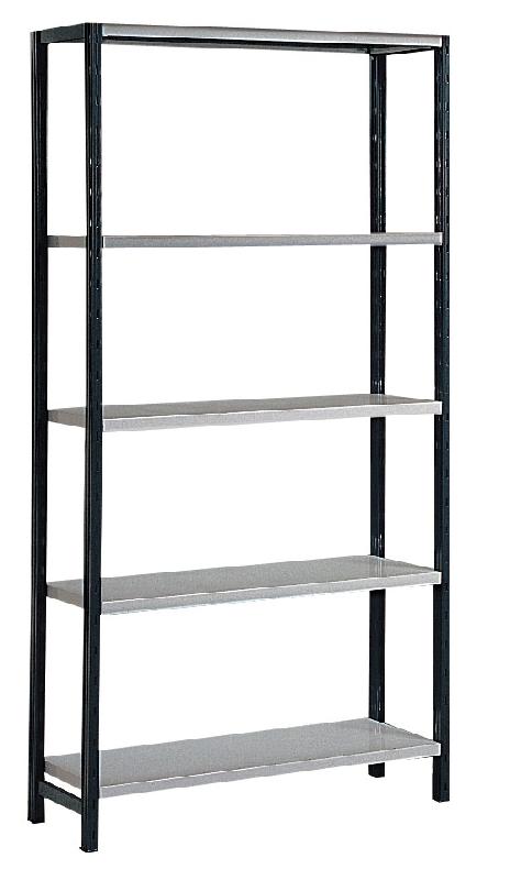 Rayonnage universel peint - H.2000 mm - 5 niveaux - L.970 x P.500 mm - Charge max 180 kg_0