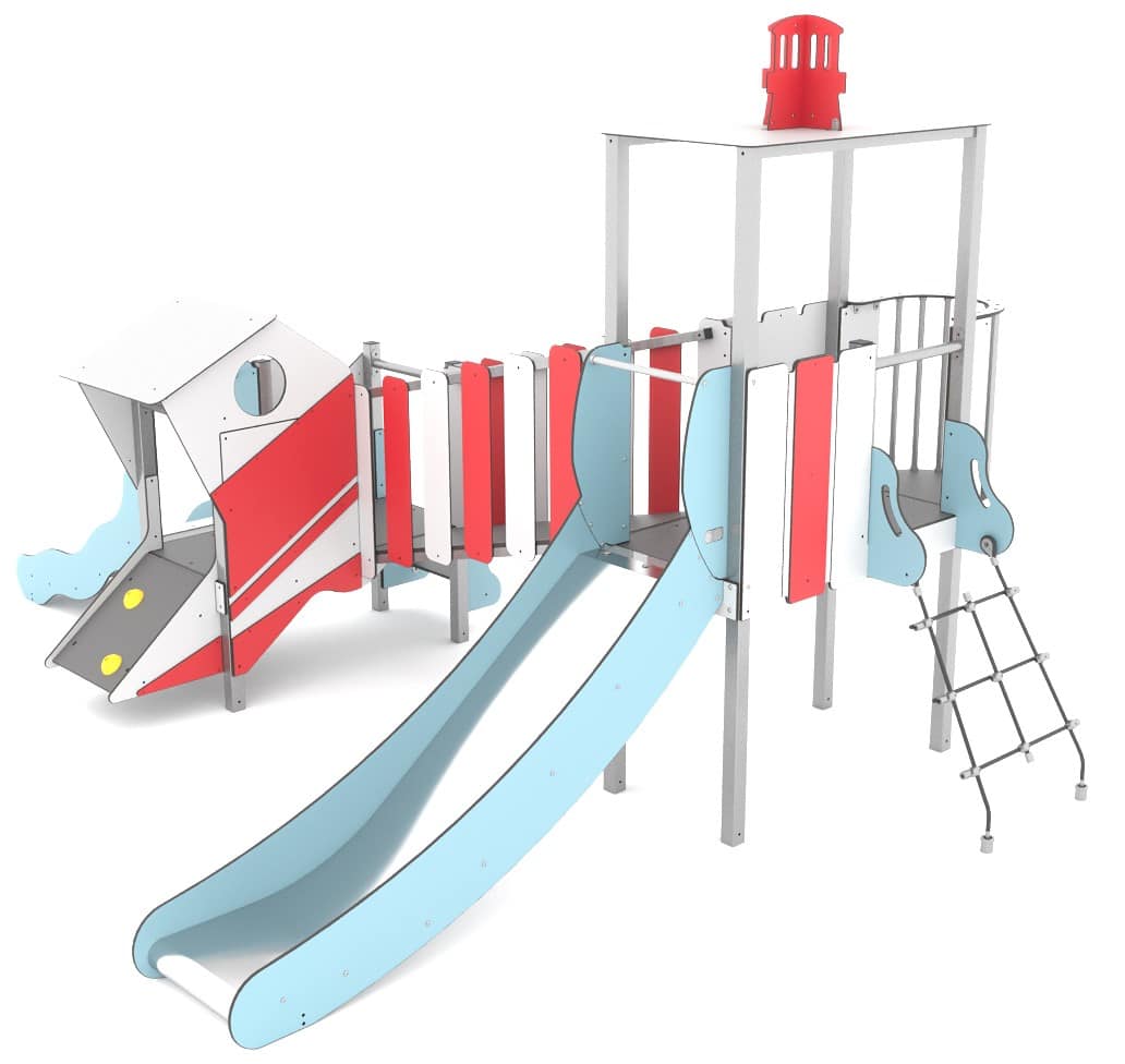 Structure pour aire de jeux - ossature poteaux / Structure : Inox_0