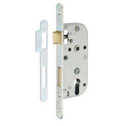 Boitier de serrure encastrable à cylindre pour porte d'entrée, axe 40mm, bouts carrés, zingué - THIRARD - gris 3150260811162_0
