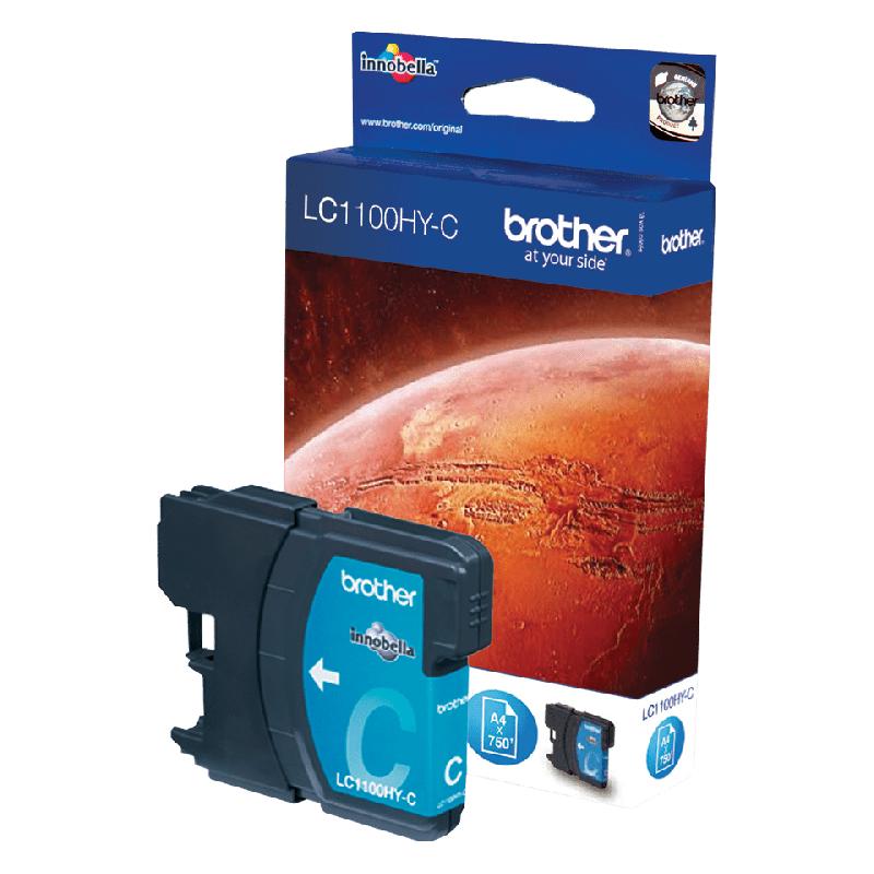 Brother Cartouche d'encre LC1100HYC originale à haut rendement – Cyan_0