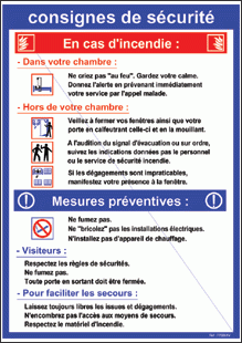 Consignes de sécurité pour chambre d'hôpital_0