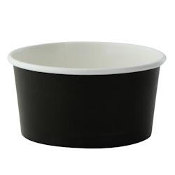 ECOLOMIQUE - 50 Pcs - Pot carton noir chaud et froid 200 ml Diam: 9 cm 9 x 7,4 x 4,8 cm - ECO210POC181N - noir en carton ECO210POC181N_0
