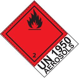 Etiquette de danger en rouleau, classe 2.1 avec code un vinyle adh -  4619121v_0