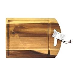 FACKELMANN Planche à découper en bois avec dessin de bovin Wood Edition - 5051126885366_0