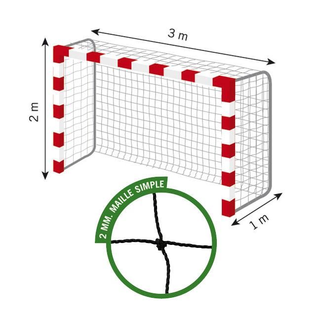 FILETS POUR BUTS DE HANDBALL - MAILLE 120 SIMPLE