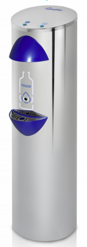 Fontaine à eau mains libres - acier inoxydable, capteurs d'actionnement, réfrigération 18 l/h_0