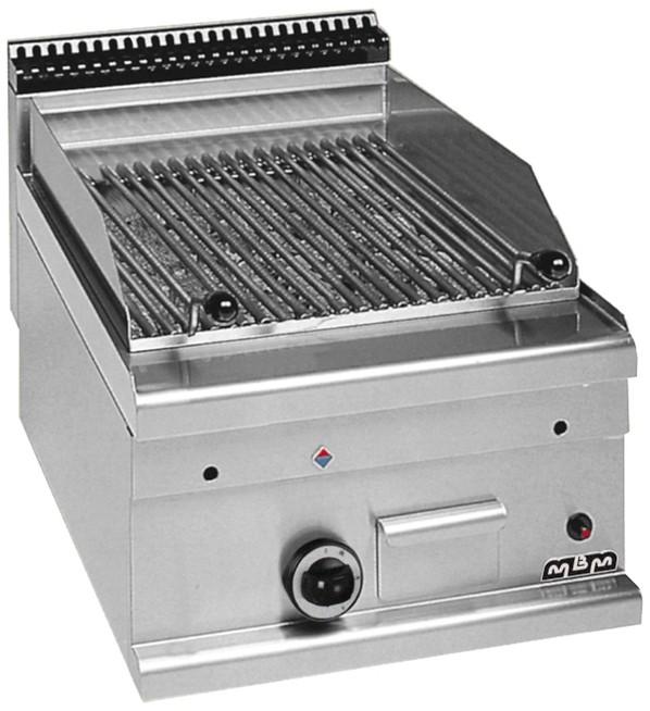 Grill charcoal MBM à viande - Structure inox AISI 304 - Grille en V avec bac de récupération_0