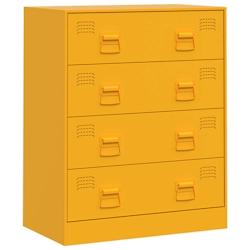 Helloshop26 - Buffet bahut commode armoire meuble de rangement organisateur cuisine salle de séjour salon jaune moutarde 67 x 39 x 02_0035701 - 30002_0