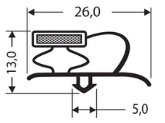 Joint pvc magnetique pour meubles frigos jpc-151_0