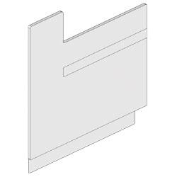 Joue latérale en bois pour comptoir vitrine - moulure et plinthe - Metrika Line - 1 pièce_0