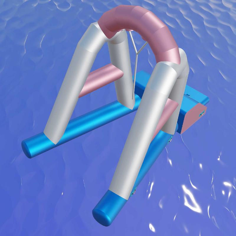 La corde de Tarzan - structure gonflable pour aquapark - 6m de long avec corde et potence_0