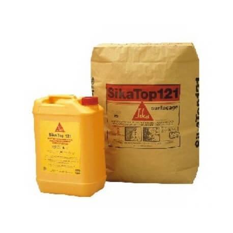 Mortier d'imperméabilisation bi-composant Sikatop 121 Surfaçage - kit de 26,7 kg - gris - hautes performances_0