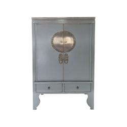 OPIUM OUTLET Armoire buffet commode sideboard console chiffonnier asia meubles chinois asiatique vintage oriental entièrement monté - gris Bois mass_0
