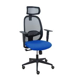 Piqueras y Crespo Silla Cilanco negra malla negra asiento bali azul brazo regulable cabecero regulable - bleu multi-matériau 354SNM840B229B10CRPCR_0