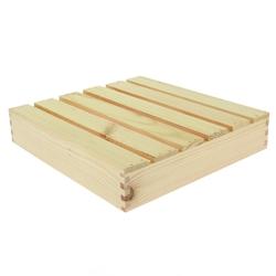 Prolinea venicia planche caillebotis pin vernis 30x28x6  carton de 4 - beige Bois massif CLW-4480408_0