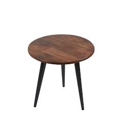 SIT Möbel Table d'appoint Tom Tailor | Plateau en manguier naturel | Pieds en bois noir | L 60 x P 60 x H 57 cm - multicolore Bois massif 12846-01_0