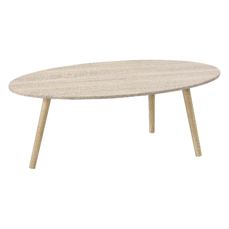 TABLE BASSE POUR SALON AVEC PIEDS SOLIDES EN BOIS MDF ET PVC 110 CM EFFET CHÊNE ET BOIS 03_0006155_0