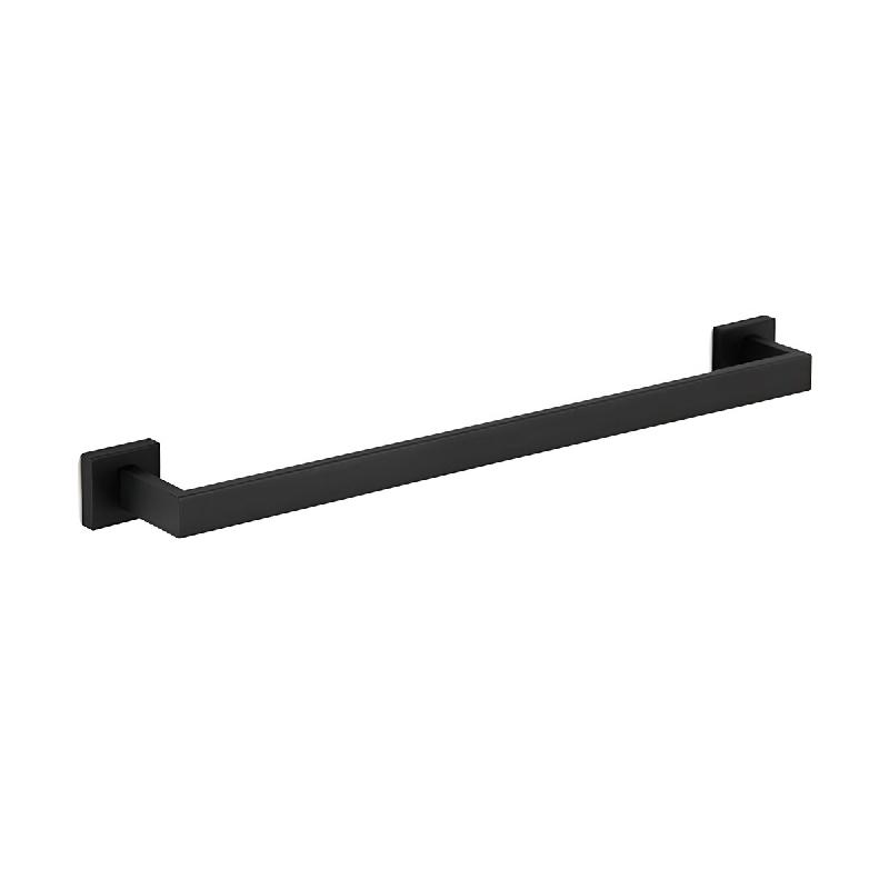 TOJ Living Barre porte-serviettes – 60 cm – Acier inoxydable – Noir mat – Montage mural – Support pour serviettes - noir inox 8720211263408_0