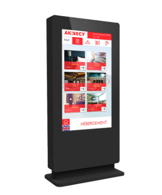 Totem tactile - Disponible en 43, 49, 55 et 65 pouces - EXTÉRIEUR_0