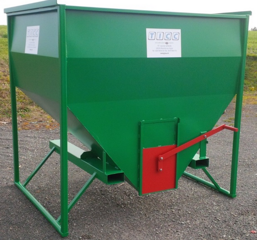 Trémie de stockage - sortie carrée 300x300 en façade - capacité 2m3 - gerbable et compatible accessoires_0