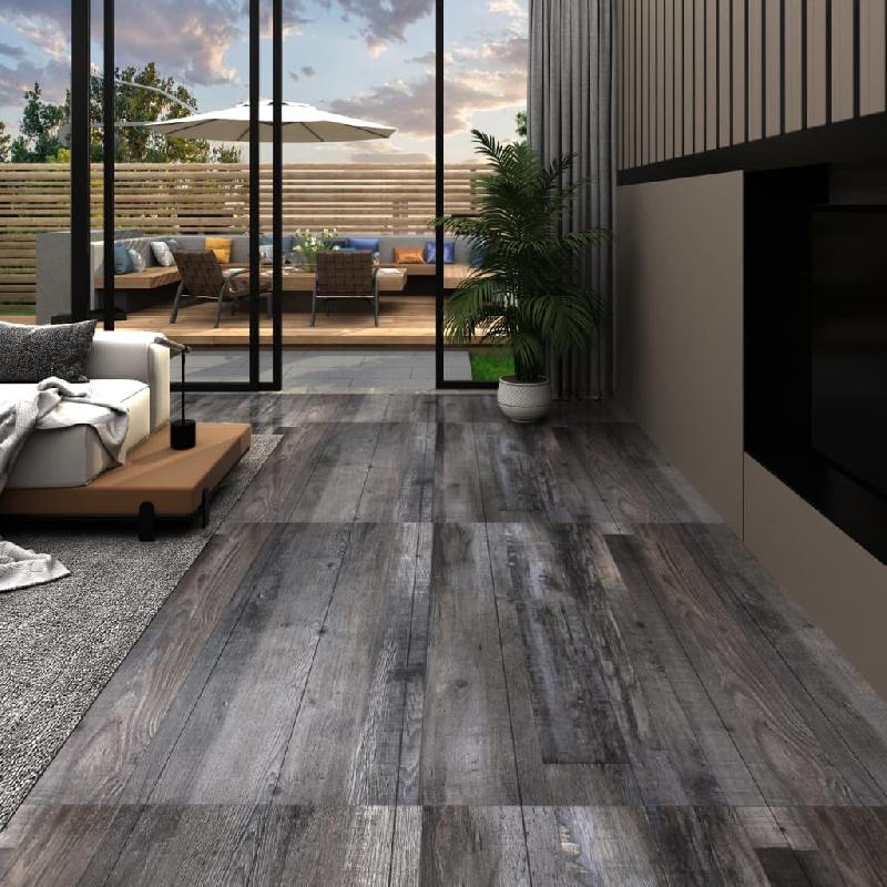 Vidaxl planche de plancher pvc autoadhésif 5,21 m² 2mm bois industriel 330189_0