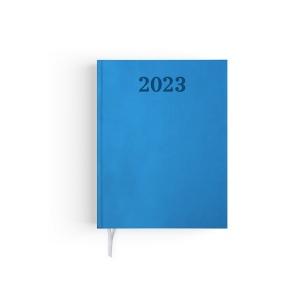 Voyage premium 2023 - 165x240mm - couverture indigo thermovirant 16 pages personnalisees en debut d'agenda référence: ix365889_0