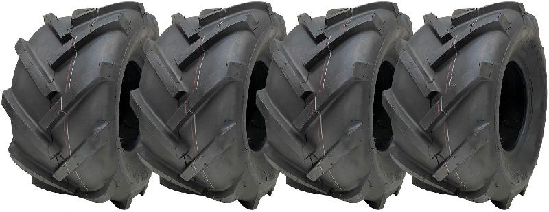 Pneus industriels 18x9.50-8 à centre ouvert, à crampons, à crampons rotatifs - jeu de 4_0