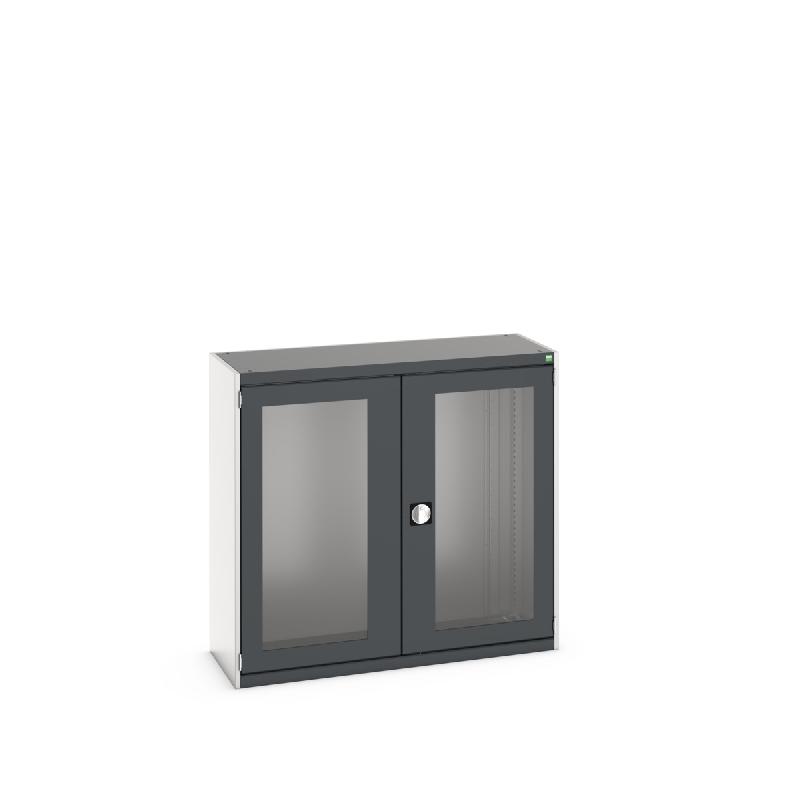 Armoire d'atelier Cubio SMLFS-13512 - Portes transparentes - Acier renforcé - 1300x525x1200mm_0