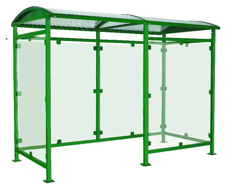 Abri bus sanea plus / structure en acier / bardage en plexiglas / 300 x 155 cm_0