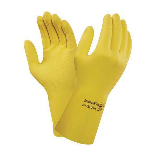 12 Paires Ansell 87-190 Jaune Latex Caoutchouc Ménage Gants 9.5-10 XL