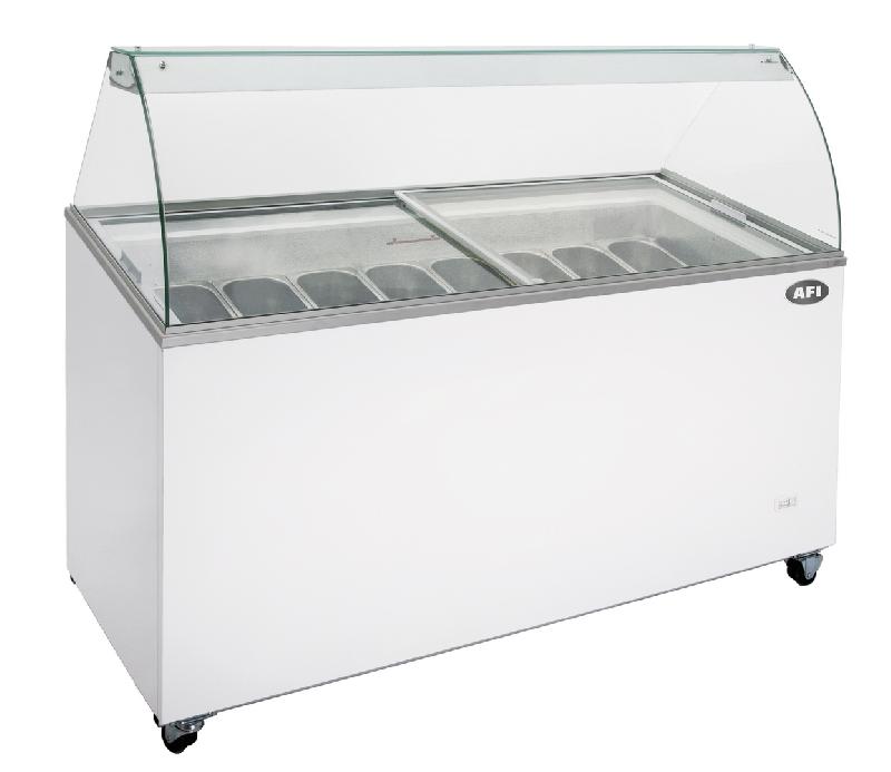 Comptoir réfrigérée pour crèmes glacées avec vitrine incurvé 467 l - KLHG465_0