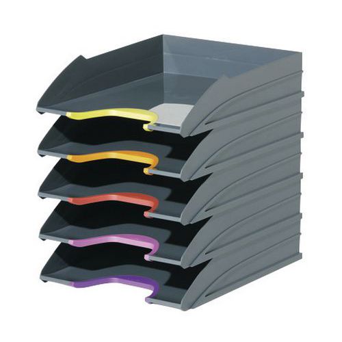 DURABLE 1 CORBEILLE À COURRIER VARICOLOR - LOT DE 5