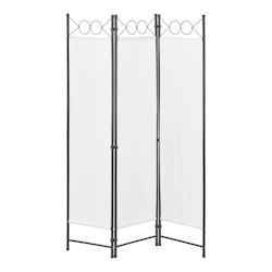 Helloshop26 - Paravent de confidentialité à 3 panneaux 171 x 120 cm blanc 03_0008055 - 3001912682725_0