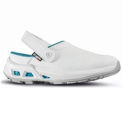 Jallatte - Sabots professionnels blanc et bleu pour femmes MIRANDA ESD OB A E FO WRU SRC Blanc / Bleu Taille 38 - 38 matière synthétique 3597810284357_0