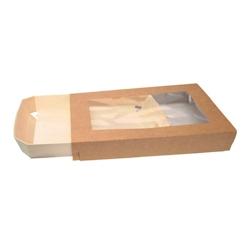 Packnwood FHC - 50Pcs - Etui carton brun avec fenêtre - 248x155x39mm - transparent papier 210BBTUI1625_0