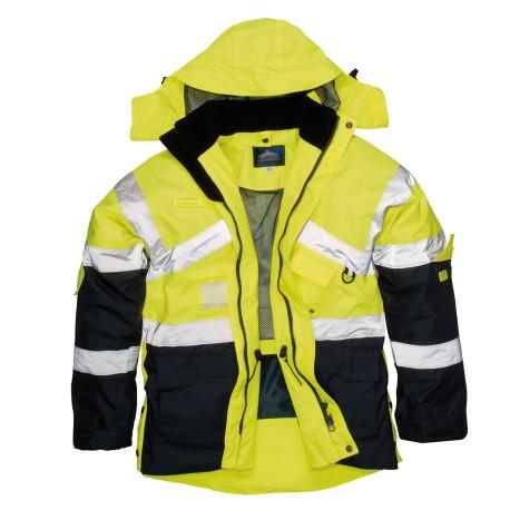 Parka bicolore respirant jaune_0