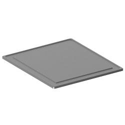 Plaque lisse acier inox 1 brûleur dim. 370x370 - A9/PL1B-N_0