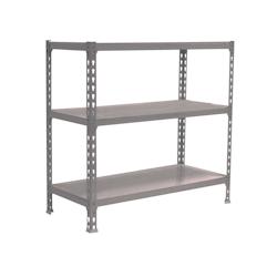 PROREGAL Étagère pour charges lourdes BABY METAL SHARK | HxLxP 90x110x50cm | Charge du compartiment 200kg | Gris - gris métal PR_RS139-126_0