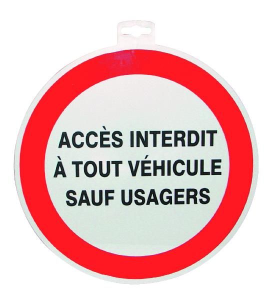 SIGNALETIQUE ACCESSOIRE INTERIEUR VEHI. SAUF USAGER