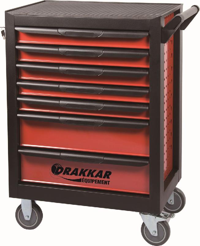 Sodise - Servante d'atelier 7 tiroirs - 198 outils - 12 modules mousses - Topcar - réf. 25055_0
