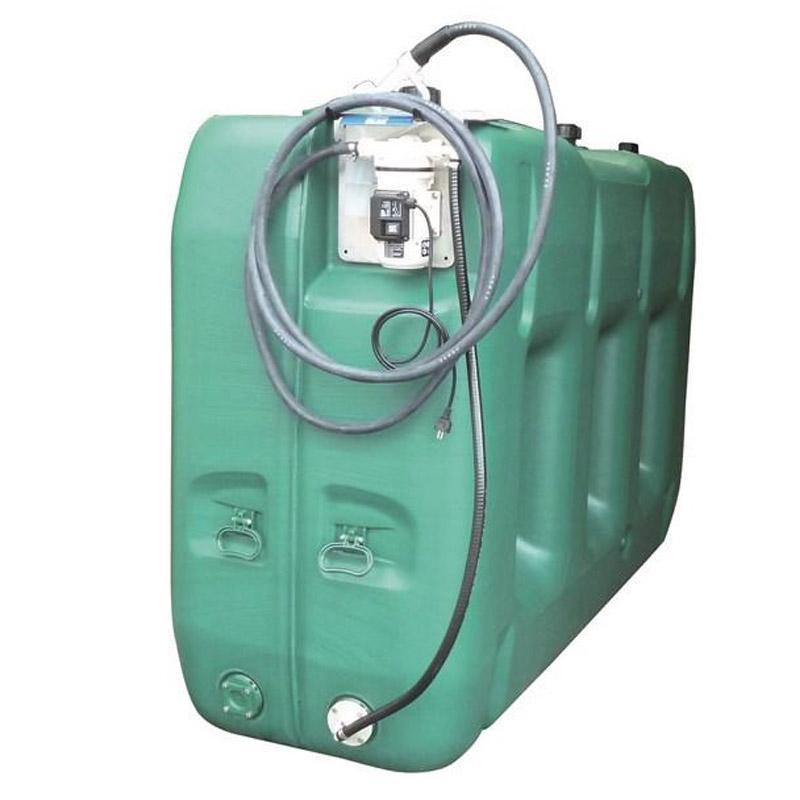 Station service EcoPack pour AdBlue® et eaux pluviales - Capacité 3 000 litres - Jauge mécanique - Pompe électrique 230 V - CEMO - Réf 90376_0