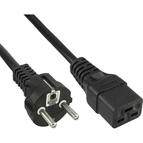 Cordon d'alimentation électrique InLine 16658D - Type F/C19 - 1m - Noir - 16A/250V_0