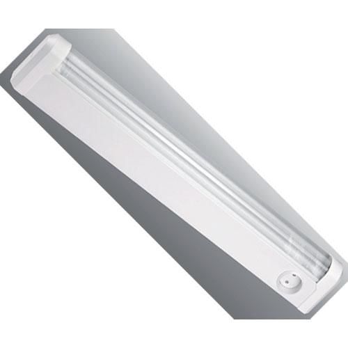 Applique fluo fixe salle d'eau 230v aluminium blanc laque ondine prise rasoir_0