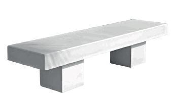 Banc public Dolmen Réf. 1332 - Béton blanc - 465 Kg_0